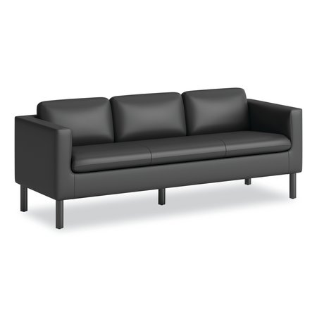 HON Parkwyn Series Sofa, 77w x 26.75d x 29h, Black HONVP3LSOFABLK